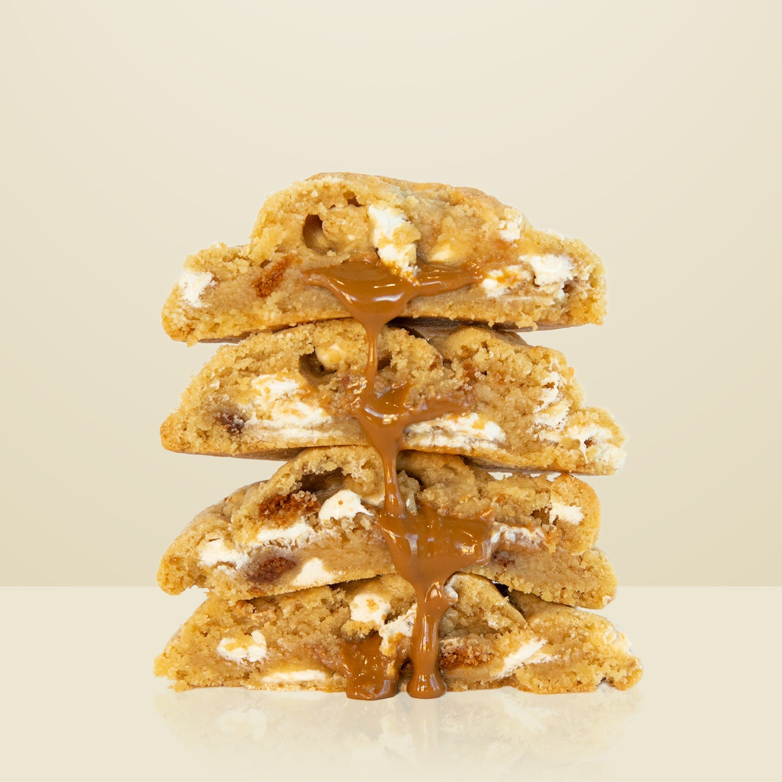 Stack of Chip Biscoff Chip cookies