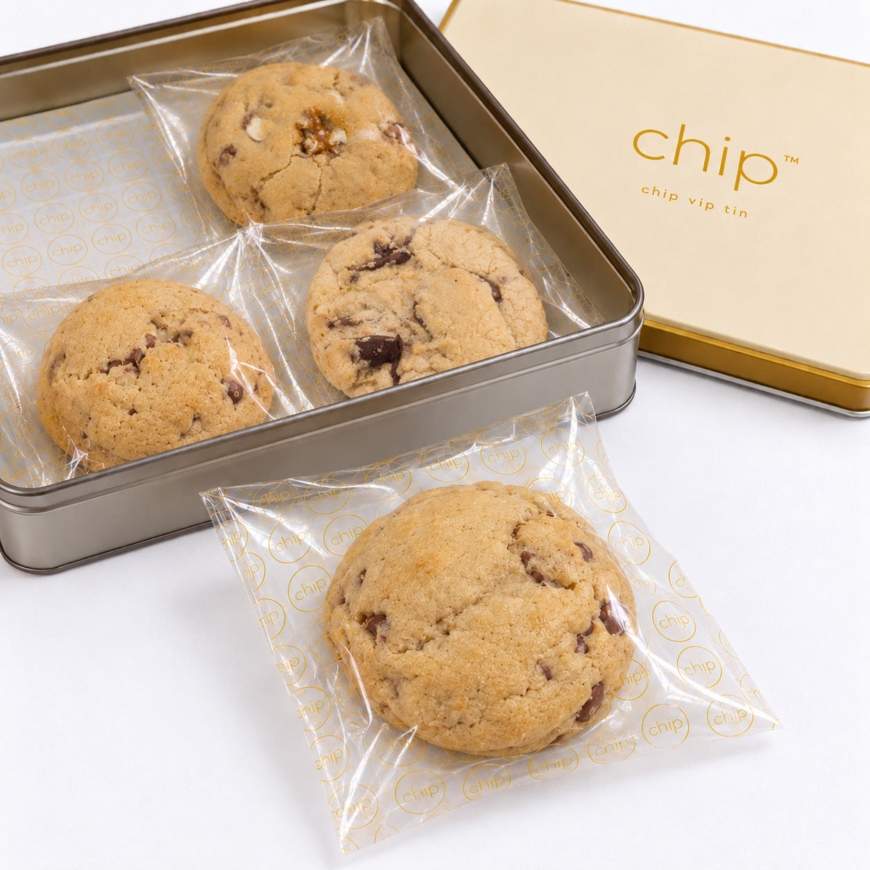 the VIP tin — 4 cookie gift tin